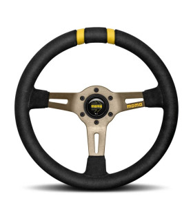 Momo MODDRIFT Steering Wheel 330 mm - Black Suede/Anth Spokes/2 Stripes
