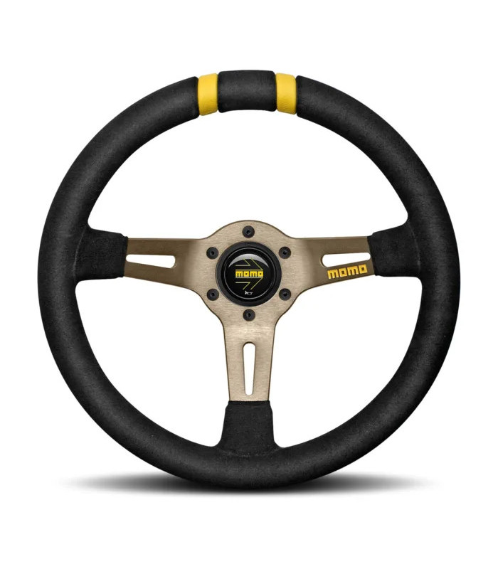 Momo MODDRIFT Steering Wheel 330 mm - Black Suede/Anth Spokes/2 Stripes